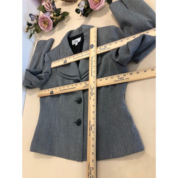 Le Suit Women's Size 10 Shawl Collar Blazer 3 Button Closure Long Sleeve Lined - Picture 7 of 8